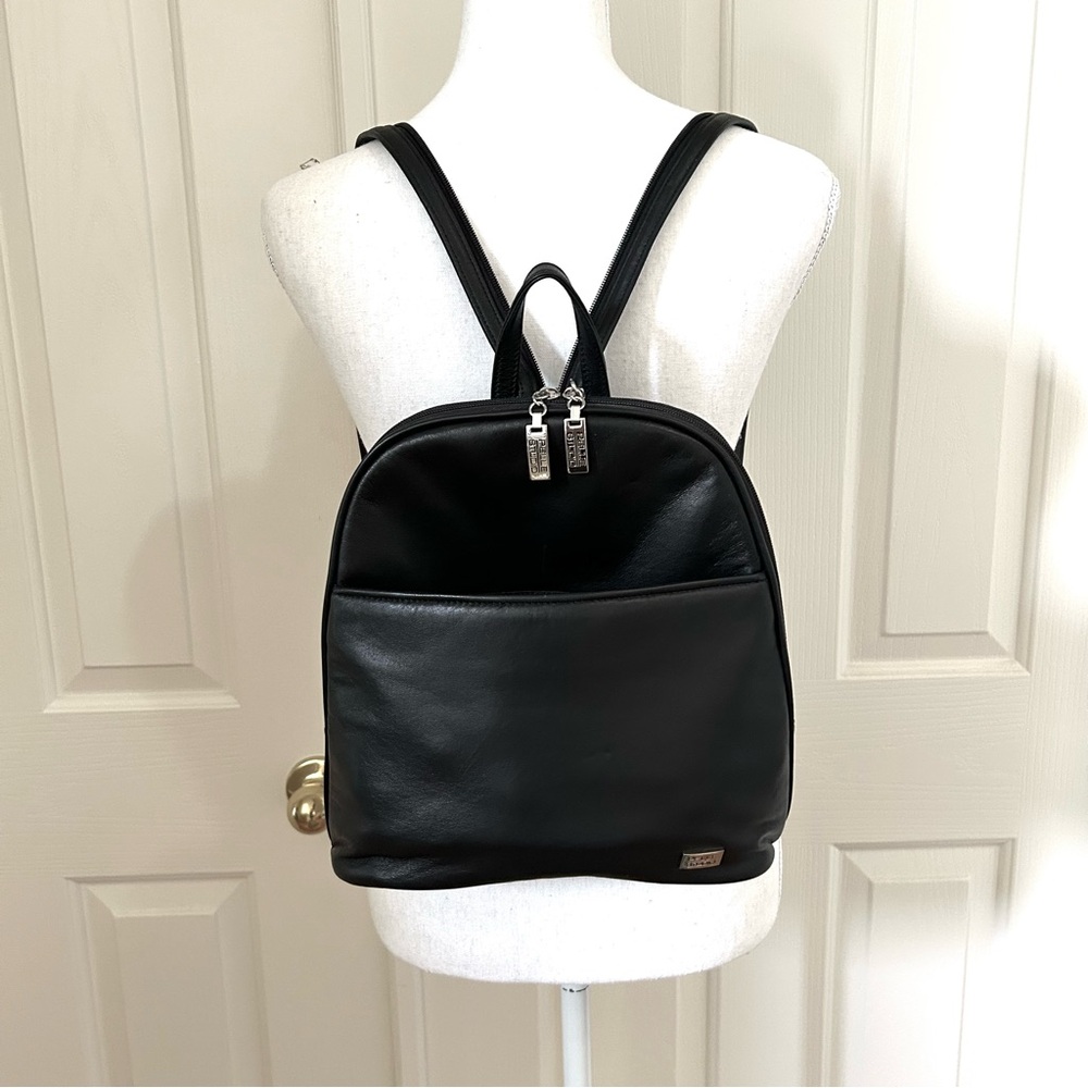 NWT Pelle Studio Black Smooth Leather Backpack